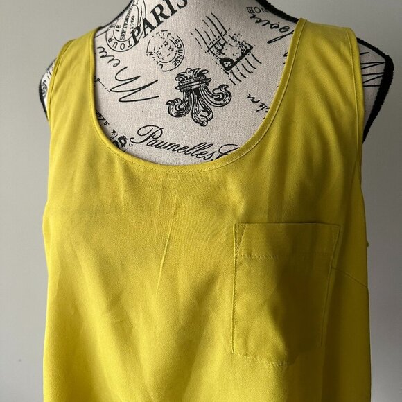 Faded Glory Women's Yellow Tank Top - Size L (12-14) - 100% Polyester - Picture 2 of 3